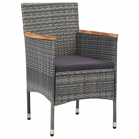 Vidaxl tuinstoelen 2 st poly rattan grijs