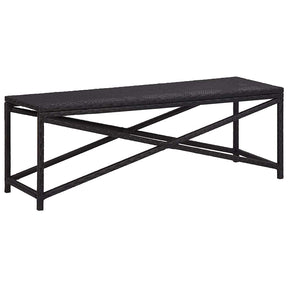 Vidaxl tuinbank 120 cm poly rattan zwart