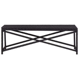 Vidaxl tuinbank 120 cm poly rattan zwart