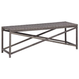 Vidaxl tuinbank 120 cm poly rattan grijs
