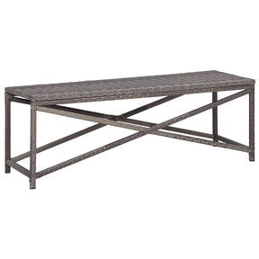 Vidaxl tuinbank 120 cm poly rattan grijs
