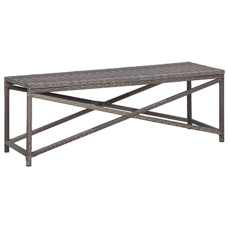 Vidaxl tuinbank 120 cm poly rattan grijs