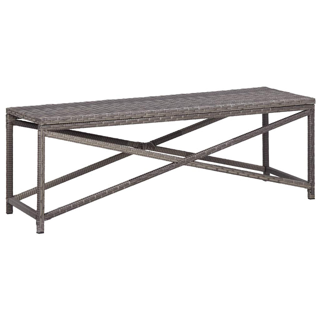 Vidaxl tuinbank 120 cm poly rattan grijs