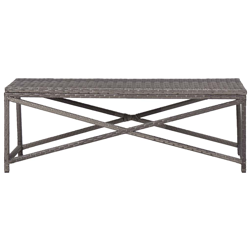 Vidaxl tuinbank 120 cm poly rattan grijs