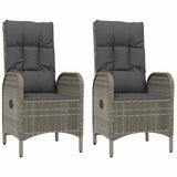 Vidaxl tuinstoelen 2 st poly rattan grijs