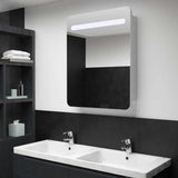 Vidaxl badkamerkast met spiegel en led 60x11x80 cm