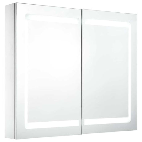 Vidaxl badkamerkast met spiegel en led 80x12,2x68 cm