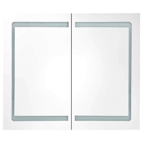 Vidaxl badkamerkast met spiegel en led 80x12,2x68 cm