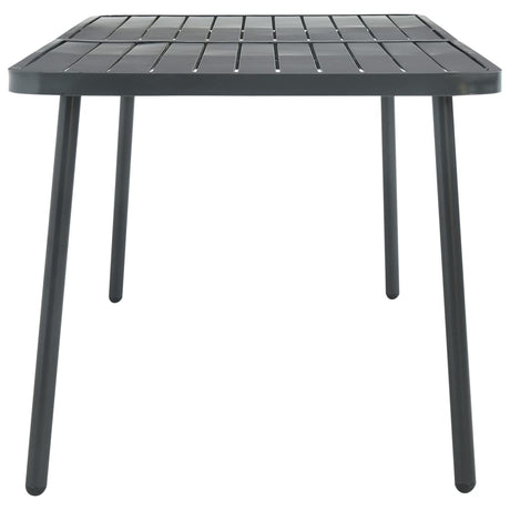 Vidaxl tuintafel 180x83x72 cm staal donkergrijs