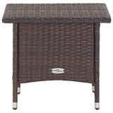 Vidaxl theetafel 50x50x47 cm poly rattan bruin
