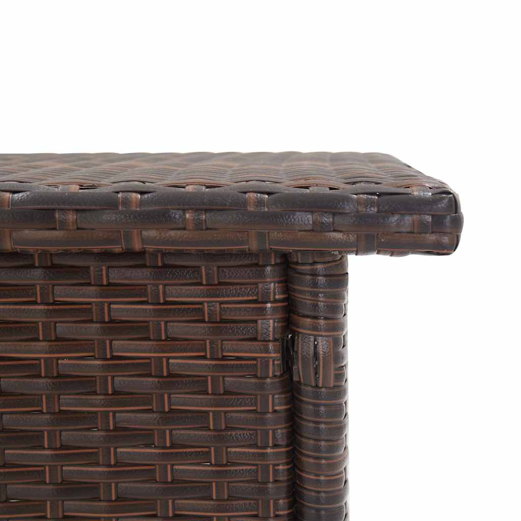 Vidaxl theetafel 50x50x47 cm poly rattan bruin