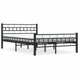 Vidaxl bedframe staal zwart 140x200 cm