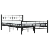 Vidaxl bedframe staal zwart 140x200 cm