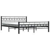 Vidaxl bedframe staal zwart 160x200 cm