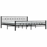 Vidaxl bedframe staal zwart 200x200 cm