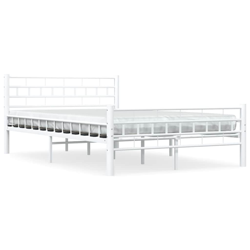 Vidaxl bedframe metaal wit 140x200 cm
