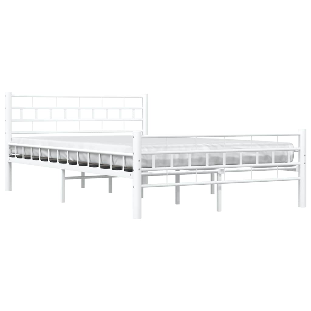 Vidaxl bedframe metaal wit 140x200 cm