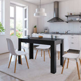Vidaxl eettafel 120x60x76 cm bewerkt hout zwart