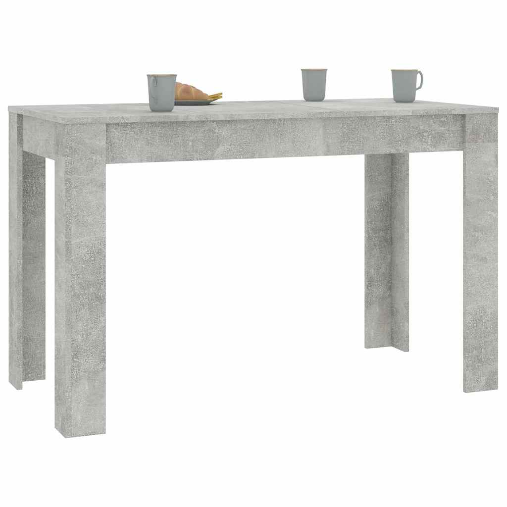Vidaxl eettafel 120x60x76 cm bewerkt hout betongrijs