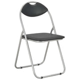 Vidaxl opklapbare stoelen, 4 stuks, zwart kunstleer
