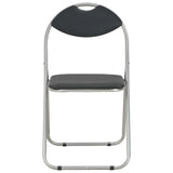 Vidaxl opklapbare stoelen, 4 stuks, zwart kunstleer