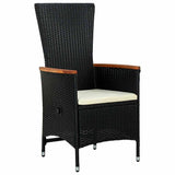 Vidaxl tuinstoelen 2 st met kussens poly rattan zwart