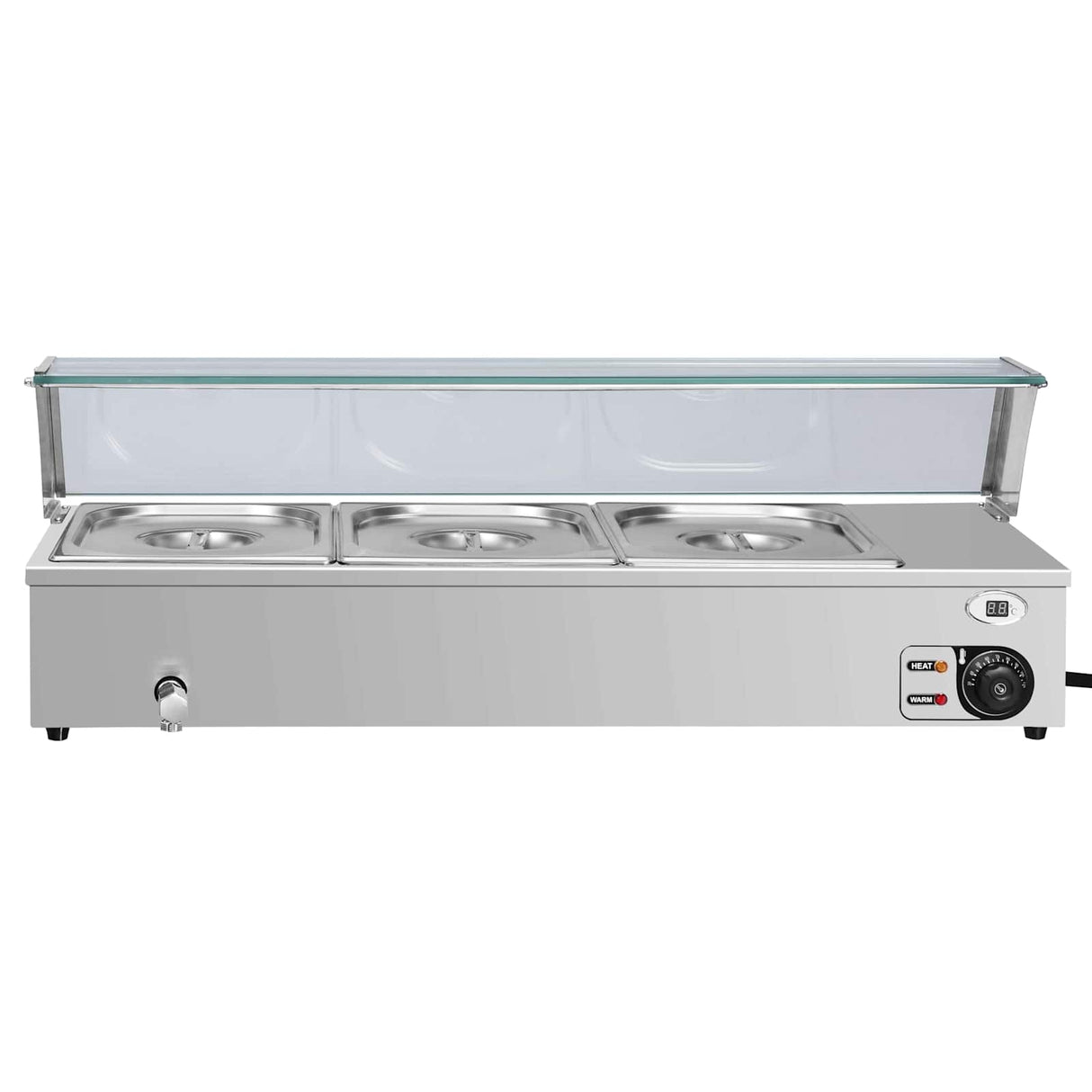 Vidaxl chafing dishes zilver roestvrij staal