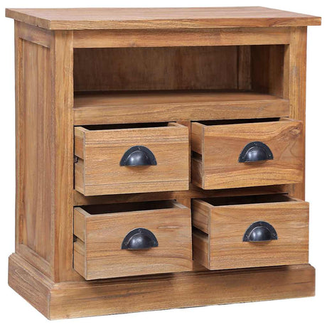 Vidaxl bijzetkast 60x30x60 cm massief teakhout