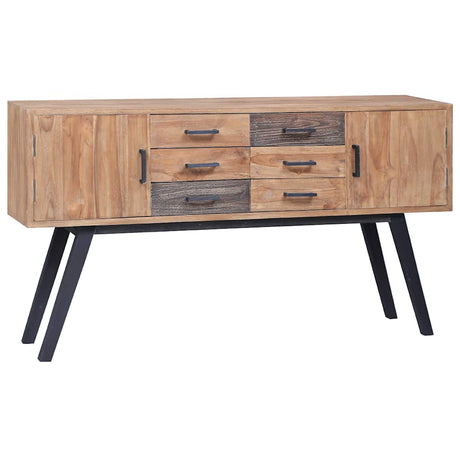 Vidaxl bijzetkast 110x30x75 cm massief teakhout