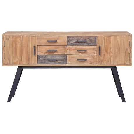 Vidaxl bijzetkast 110x30x75 cm massief teakhout