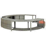 Vidaxl hottub-bouw poly rattan grau