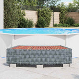 Vidaxl Splash 92x45x25 cm Poly Rattan Grau