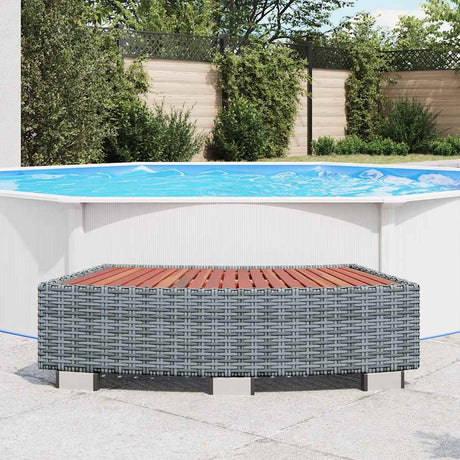 Vidaxl Splash 92x45x25 cm Poly Rattan Grau
