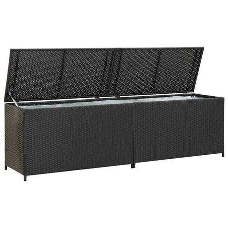 Vidaxl tuinbox 200x50x60 cm poly rattan zwart