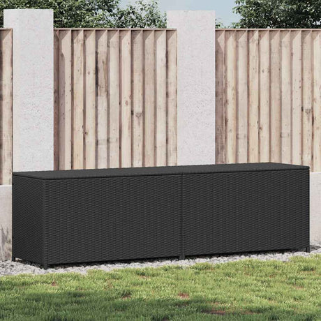 Vidaxl tuinbox 200x50x60 cm poly rattan zwart