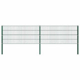 Vidaxl schuttingpaneel met palen ijzer 349x80 cm groen