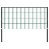 Vidaxl schuttingpaneel met palen ijzer 349x80 cm groen