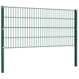 Vidaxl schuttingpaneel met palen ijzer 349x80 cm groen