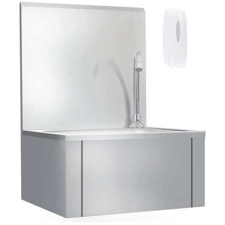 VIDAXL -Waschbecken mit Tap- und Seifspender Edelstahl
