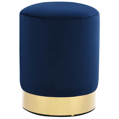 Vidaxl kruk fluweel 28 x 36 cm blauw en goudkleurig