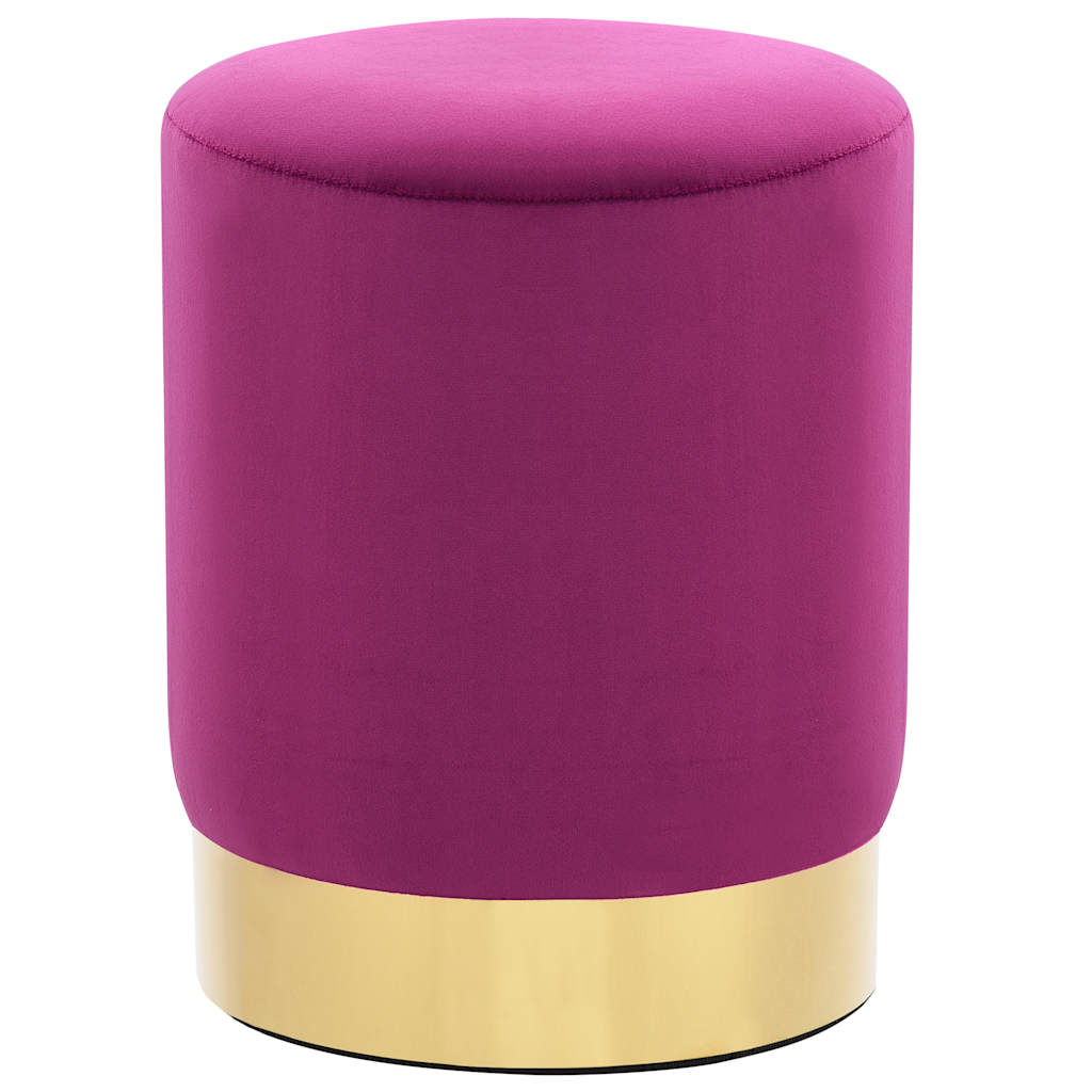 Vidaxl kruk fluweel 28 x 36 cm paars en goudkleurig