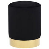 Vidaxl kruk fluweel 28 x 36 cm zwart en goudkleurig