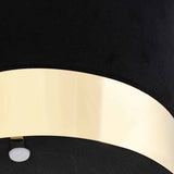 Vidaxl kruk fluweel 28 x 36 cm zwart en goudkleurig