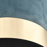 Vidaxl kruk fluweel 28 x 36 cm lichtblauw en goudkleurig