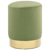Vidaxl kruk fluweel 28 x 36 cm mosterdgroen en goudkleurig