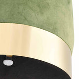 Vidaxl kruk fluweel 28 x 36 cm mosterdgroen en goudkleurig