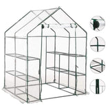 Vidaxl Tuinkas mit 8 Regalen 143x143x195 cm