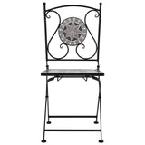 Vidaxl bistrostoelen mozaïek 2 st grijs