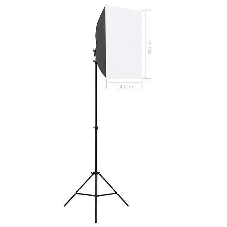 Vidaxl Professionelle Studiollampen 2 ST 40x60 cm Stahlschwarz