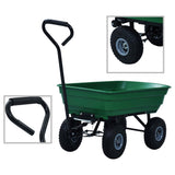 Vidaxl tuinkiepwagen 300 kg 75l groen